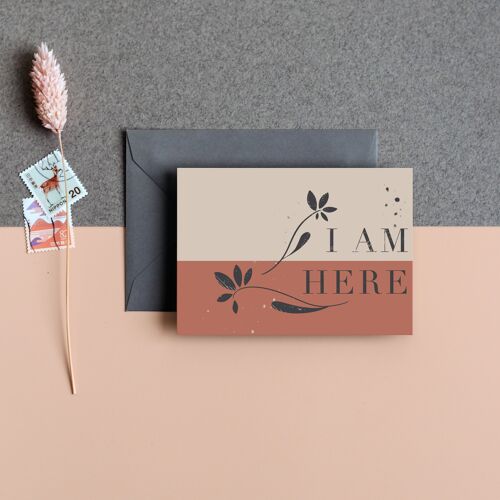 Here Affirmation Mantra Note Card