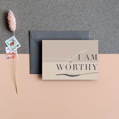 Worthy Affirmation Mantra Note Card