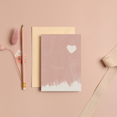 Je t'aime Free Spirit Greeting Card | Valentine's Day Card | Love Card 
