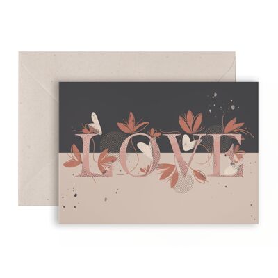 Liebesgestärkte Grußkarte | Valentinskarte | Valentinstag