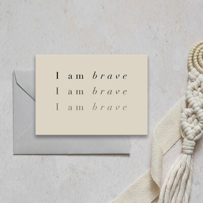 Brave Mantra Affirmation Note Card