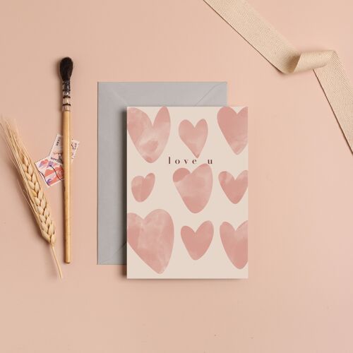 Love U Greeting Card Valentine's Day | Valentines Love 