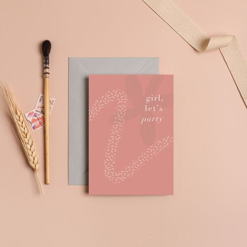 Girl Party Greeting Card