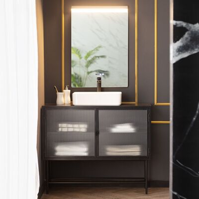 Ledkia Specchio da Bagno con Luce LED e Antiappannamento 85x60 cm Jannada Selezionabile (Caldo-Neutro-Freddo)