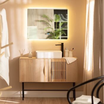 Miroir de salle de bain Ledkia avec lumière LED et antibuée 60x80 cm Sarakiniko sélectionnable (chaud-neutre-froid) 1