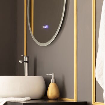 Miroir de salle de bain Ledkia avec lumière LED et antibuée Ø60 cm Palolem sélectionnable (Chaud-Neutre-Froid) 6