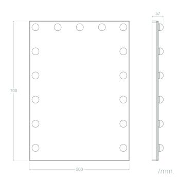 Miroir de salle de bain Ledkia avec lumière LED 70x50 cm Essauira sélectionnable (chaud-neutre-froid) 2