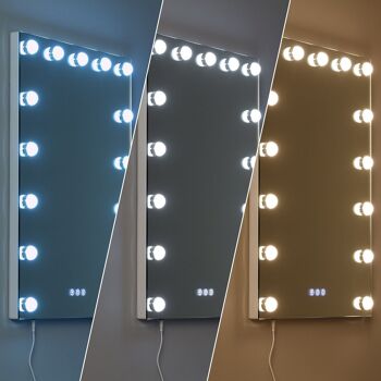 Miroir de salle de bain Ledkia avec lumière LED 70x50 cm Essauira sélectionnable (chaud-neutre-froid) 7