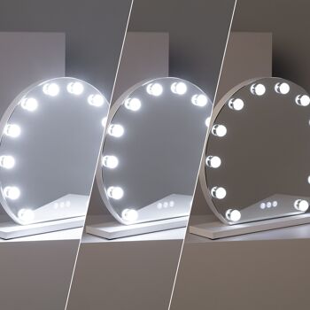 Ledkia Miroir Salle de Bain avec Lumière LED Ø50 cm Aguadilla Blanc Neutre 4000K 4
