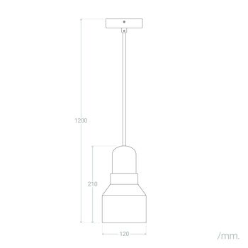 Suspension Ledkia Lustre Béton et Bois Vert Céladon 2