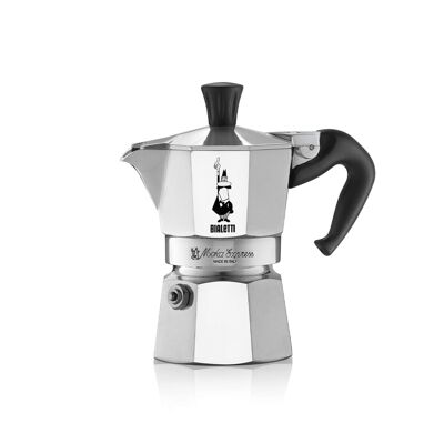 Moka Express Aluminium-Kaffeemaschine für den Herd (1 Tasse/2 Tassen/3 Tassen/4 Tassen/6 Tassen)