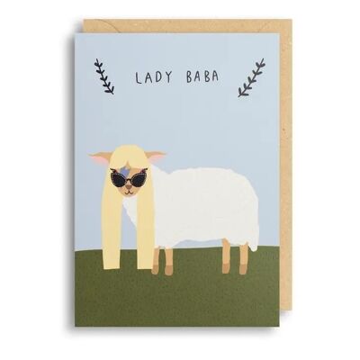 LADY BABA Birthday Card