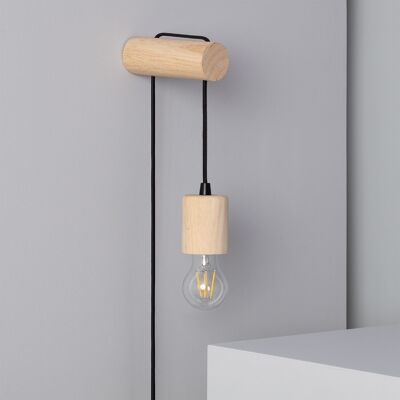 Ledkia Lámpara de Pared de Madera Torse Madera Natural