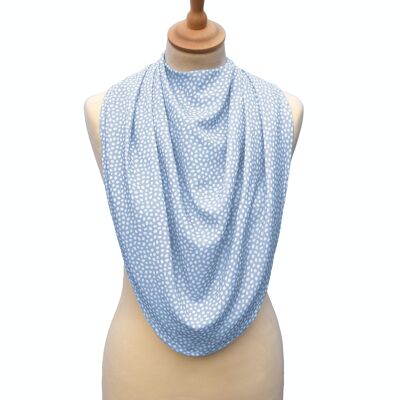 Pashmina scarf style clothing protector - Blue Dot