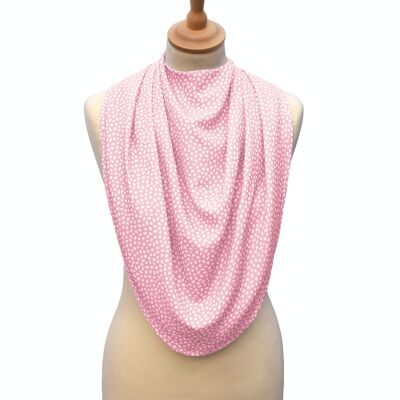 Pashmina scarf style clothing protector - Pink Dot