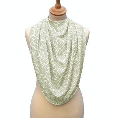 Pashmina scarf style clothing protector - Sage Dot