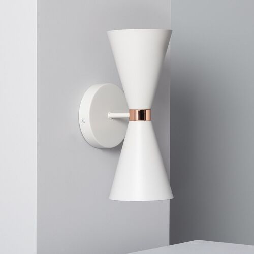 Ledkia Lámpara de Pared de Metal Kusini Blanco