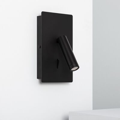 Ledkia Aplique de Pared LED 6W de Aluminio Kaskazini Negro