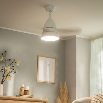Ledkia Ventilateur de Plafond LED Industriel Blanc 91cm WiFi Sélectionnable (Chaud-Neutre-Froid) 4