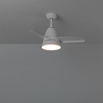 Ledkia Ventilateur de Plafond LED Industriel Blanc 91cm WiFi Sélectionnable (Chaud-Neutre-Froid) 5