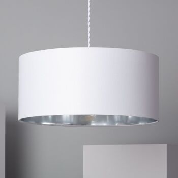 Suspension textile Ledkia Reflect en blanc 1