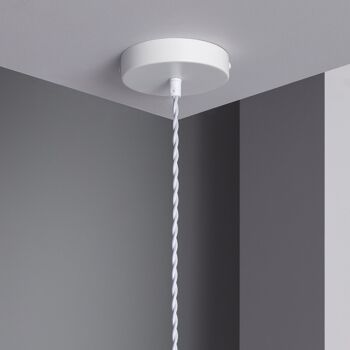 Suspension textile Ledkia Reflect en blanc 7