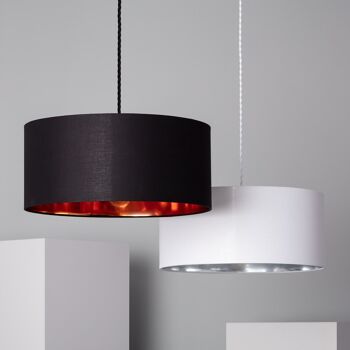 Suspension textile Ledkia Reflect en blanc 8