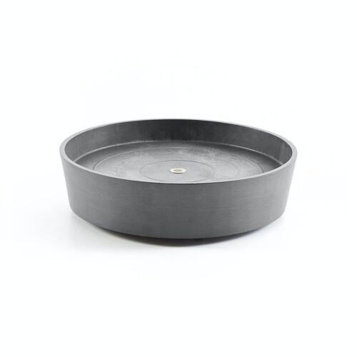 Soucoupe Ronde Grise Ø36,5 | ECOPOTS (Roulettes incluses)