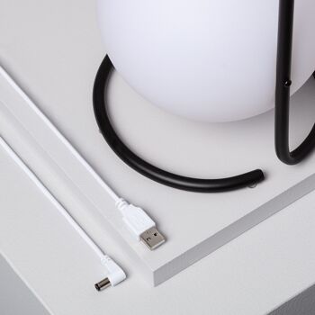 Ledkia Lampe de Table d'Extérieur LED 2.5W Portable Métal avec Batterie Rechargeable USB Mkono Marron 5