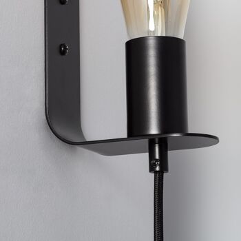 Ledkia Applique Aluminium Utala Noir 2