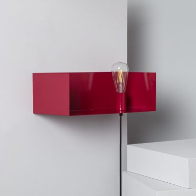 Ledkia Wall Lamp with Metal Shelf Utala Red
