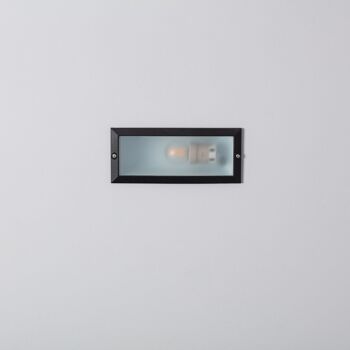 Ledkia Balise Murale Encastrable Extérieure pour Ampoule E27 Noir 5