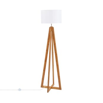 Lampadaire en bois Ledkia Korsade Blanc 1