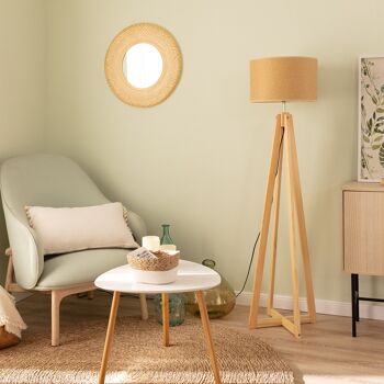 Lampadaire en bois Ledkia Korsade Camel 3