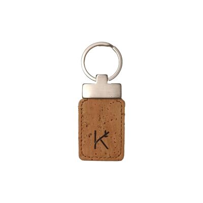 Eco-friendly cork key ring