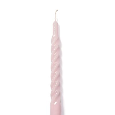 Candele Twisted Gloss color carne (confezione da 6)