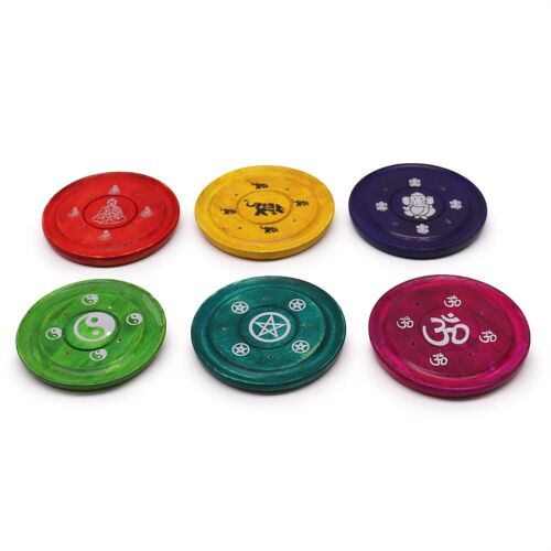 ISH-223M - Assorted Design Incense Plates - Sold in 6x unit/s per outer