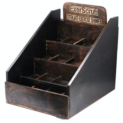 RDS-120M - Exoscrub Soap Display Stand - Mango Wood - Sold in 1x unit/s per outer