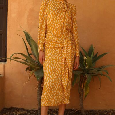 TAMARA mustard dress