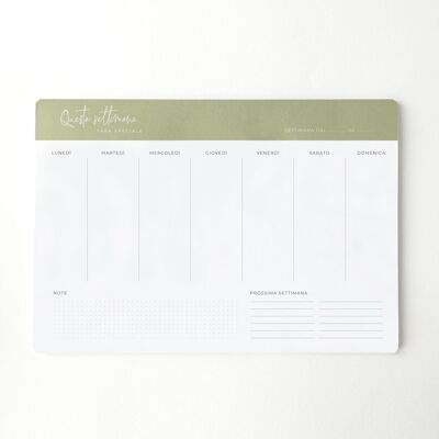 Planificateur de table hebdomadaire