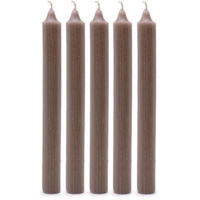 SCDC-19 - Bulk Solid Colour Dinner Candles - Rustic Taupe - Pack of 100 - Sold in 100x unit/s per outer