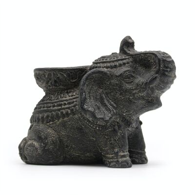 SCV-10 - Elephant Incense & Candle Holder (black antique) - Sold in 1x unit/s per outer