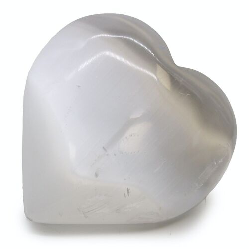 SelW-14 - Selenite Heart - 10 cm - Sold in 1x unit/s per outer