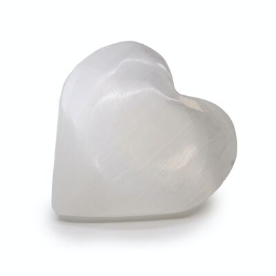 SelW-15 - Selenite Heart - 7-8cm - Sold in 1x unit/s per outer