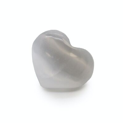 SelW-16 - Selenite Heart - 3-4cm - Sold in 1x unit/s per outer