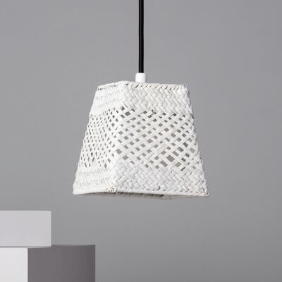 Ledkia Suspension Fibre Naturelle Gata Blanc