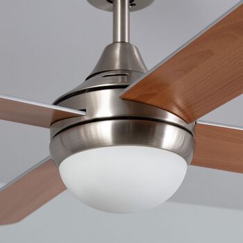 Ventilateur de plafond TechBrey en bois bleu marine 110 cm 6