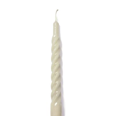 Ivory Twisted Gloss Candles (Pack of 6)