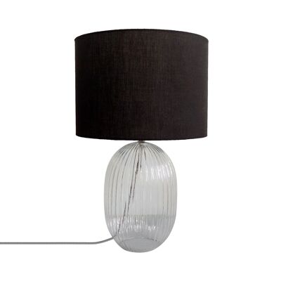 Ledkia Glass and Fabric Table Lamp Menina