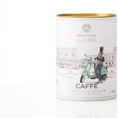 La Dolce Vita in jeder Tasse: Italienische Kaffeebohnen in praktischer Geschenkdose für deinen Prachtkerl